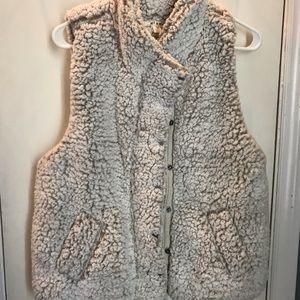 Sherpa puffer “wubby” vest